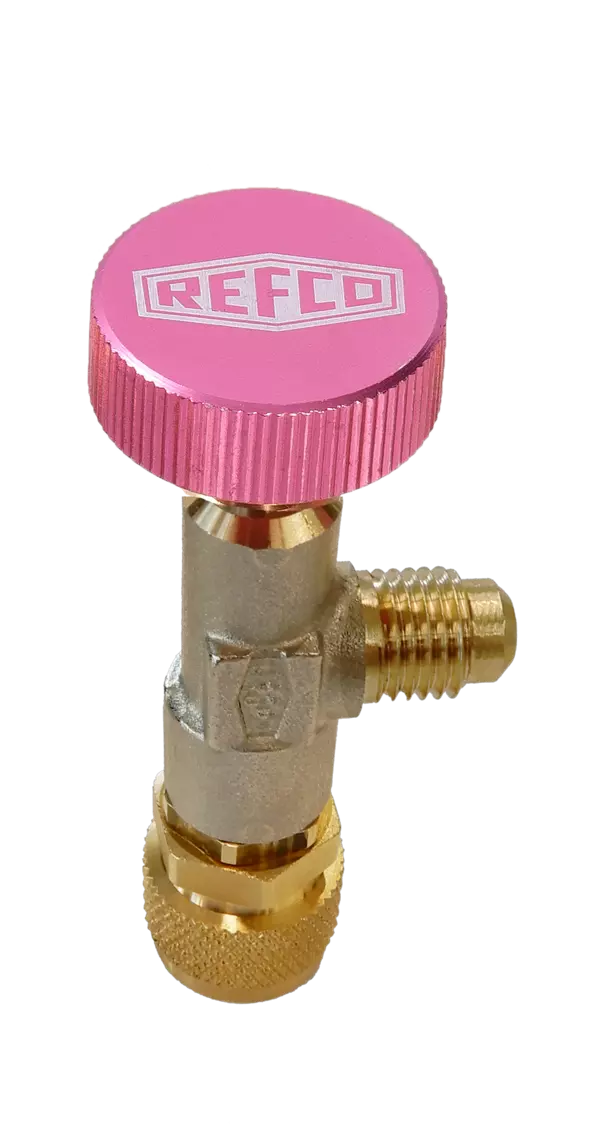 Valvola di controllo dell'accesso per riempimento ed evacuazione facile 1/4" SAE x 5/16" SAE REFCO - Access control valve