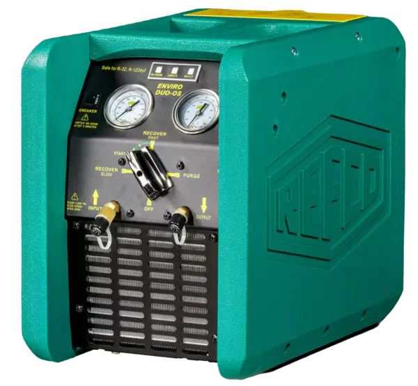 Stazione di recupero con separatore d'olio 2 pistoni REFCO, 1 CV/0,75 kW, 220/240 V, 50/60Hz, senza olio e senza manutenzione
