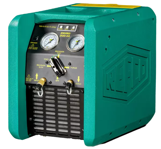 Stazione di recupero con separatore d'olio 2 pistoni REFCO, 1 CV/0,75 kW, 220/240 V, 50/60Hz, senza olio e senza manutenzione