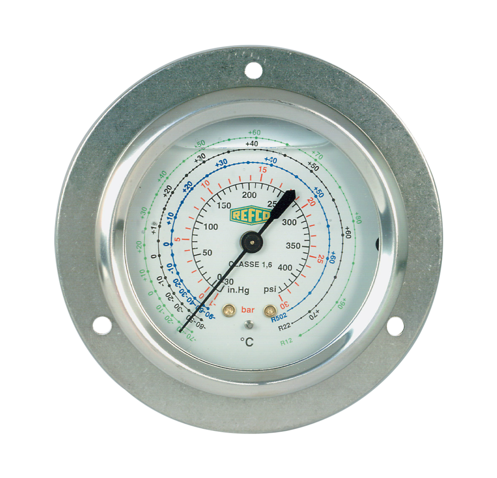 Manometro tipo Bourdon MR-305-DS-MULTI-35BAR - Quality Gauge REFCO