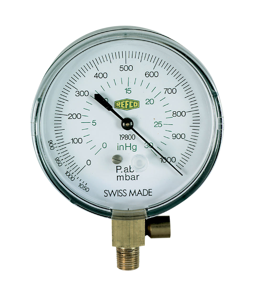 Vacuometro con valvola di sicurezza 19800-SV - Vacuum gauge REFCO