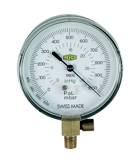 Vacuometro con valvola di sicurezza 19800-SV - Vacuum gauge REFCO